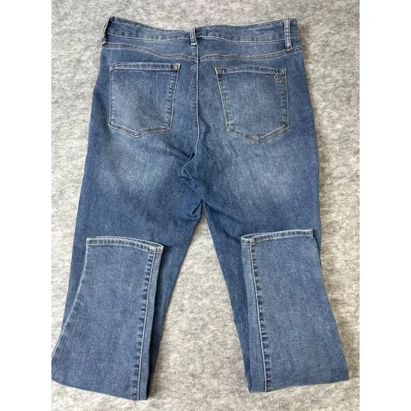Jessica Simpson Jeans Size 8 Womens Stretch Mid-rise Blue Straight leg inseam 28 - Picture 4 of 8